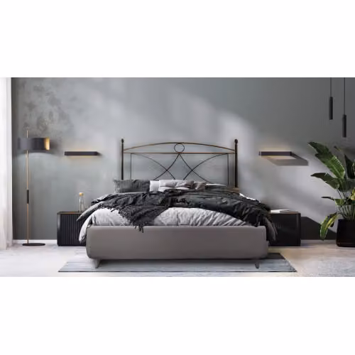 Letto matrimoniale in ferro battuto con o senza baldacchino Alice - Florentia Bed
