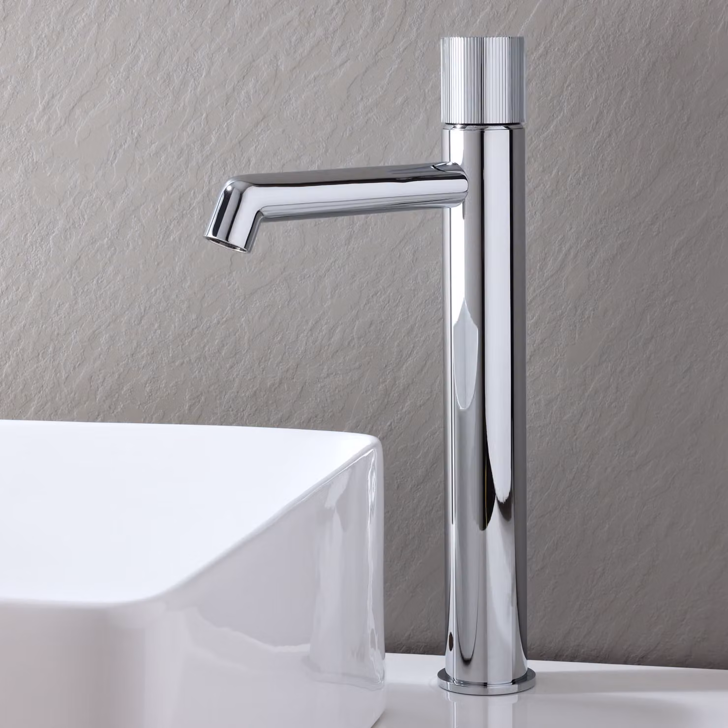 Rubinetto Miscelatore Monoforo Alto per Lavabo  - Cromato - Lune by Hudson Reed