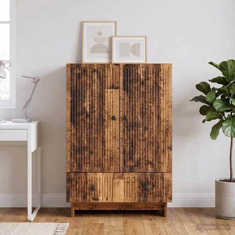 Credenza vidaXL in legno ingegnerizzato stile classico color marrone L: 66 cm, P: 34,5 cm, H: 95 cm