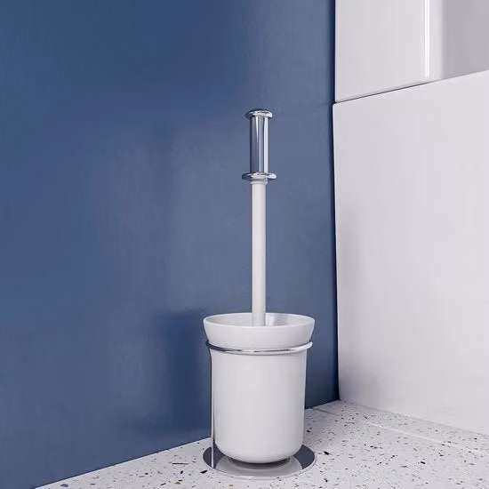 Spazzola WC in acciaio inossidabile con set di fissaggio di accessori da bagno Flexi-Fix
