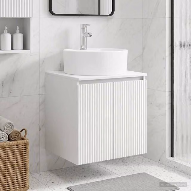 Mobile Lavabo da Parete Bianco 49,5 x 44,5 x 65 cm 890432