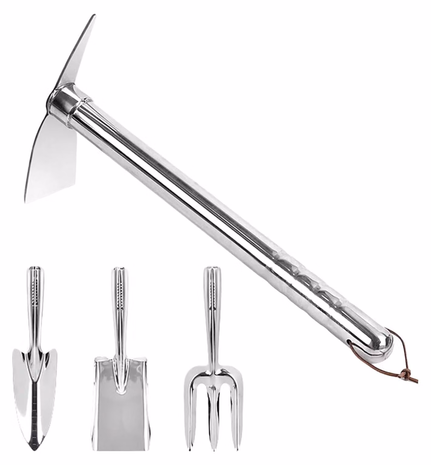 Set di 4 utensili da giardino con manici ergonomici