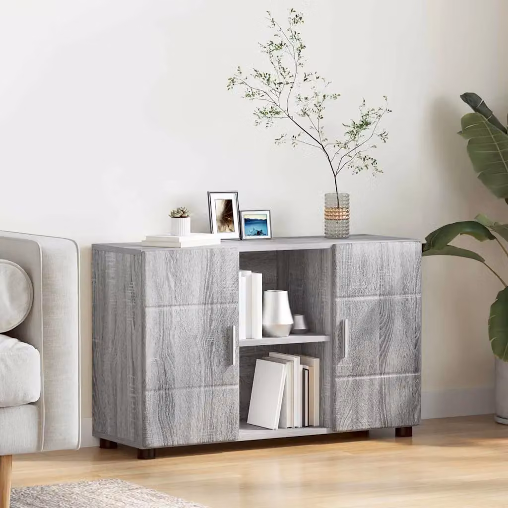 Credenza moderna vidaXL FLORIN grigio opaco L/P/H: 88,5 x 30,5 x 55,5 cm