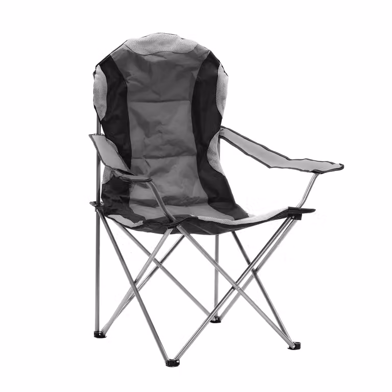Sedia Pieghevole da Campeggio Vestiamo Casa Giardino con Sacca, Colore Nero, H 105 x L 59 x P 59 cm