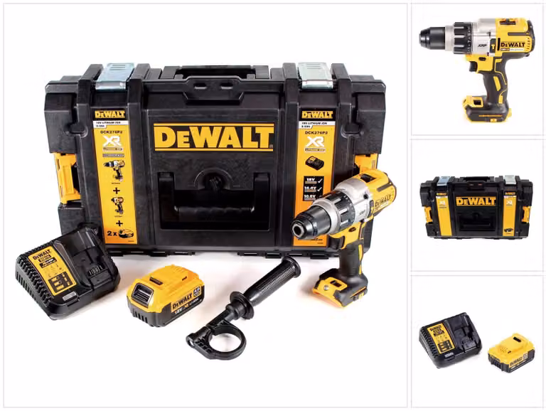 Trapano a percussione a batteria DeWalt DCD 996 M1 18V 95Nm senza spazzole + 1x batteria ricaricabile 4,0Ah + caricabatterie rapido + scatola robusta