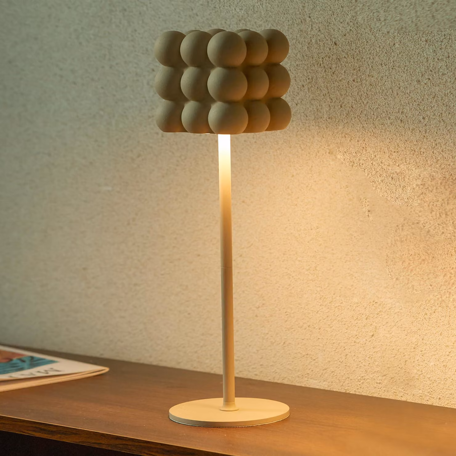 Lampada da tavolo a LED, senza fili, con dimmer, batteria da 4000 mAh