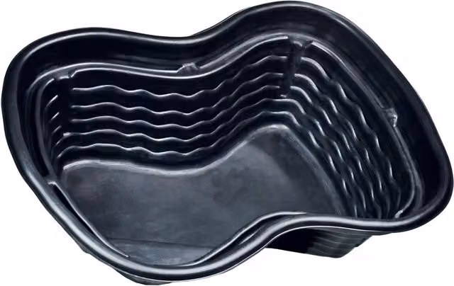 Laghetto Artificiale Termoformato in PE 157x125x54 cm 500 Litri Nero