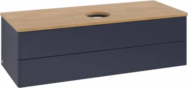 V&B Mobiletto senza struttura frontale, con illuminazione Antao 120x36x50cm, WBP hon. Oa, md bl. m Lac