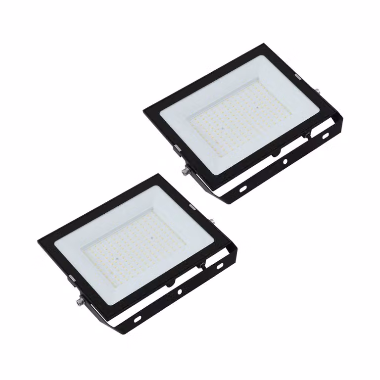 Prios LED faretto da esterno Maikel, 150 W, metallo, set 2 Maikel PRIOS, Nero, Alluminio, Moderno, Applique LED da esterni