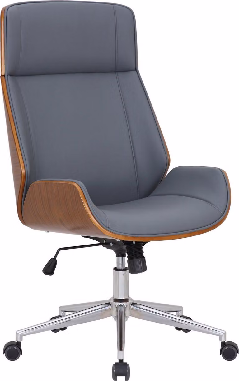 Sedia da ufficio moderna - sedia da ufficio - funzione girevole, alto comfort | colore: noce/grigio