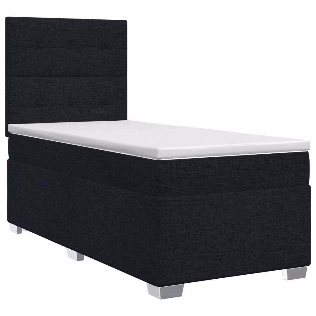 Letto box spring con materasso vidaXL in tessuto nero L 200 cm x P 80 cm x H 45 cm – 2