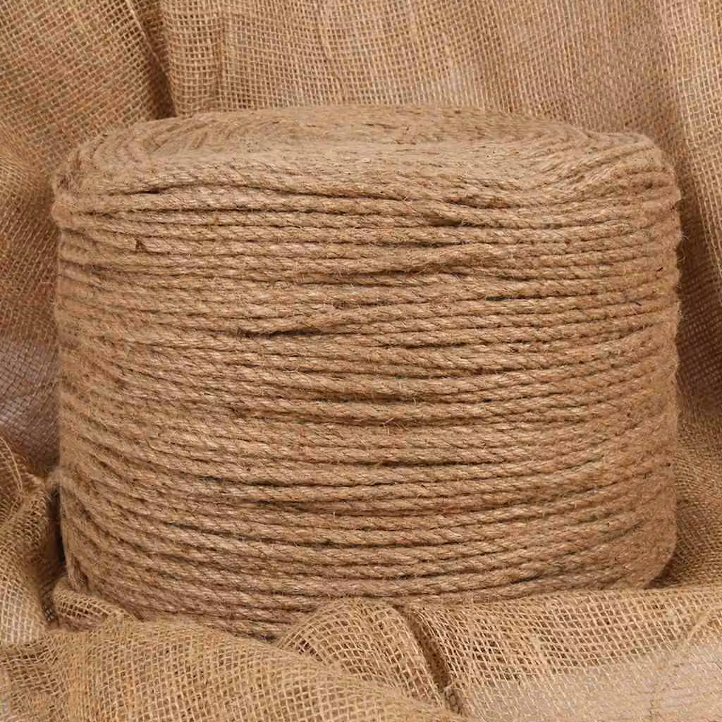 Corda in juta 100% vidaXL colore beige, diametro 6 mm, lunghezza 500 m