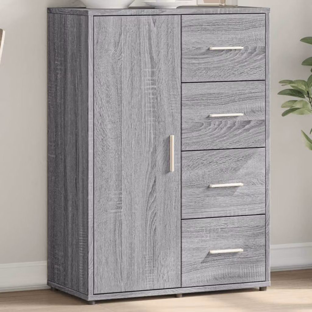 vidaXL Credenza Grigio Sonoma 60x31x84 cm in Legno Multistrato