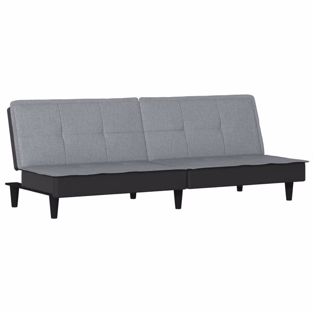 Divano Letto Grigio Chiaro in Tessuto