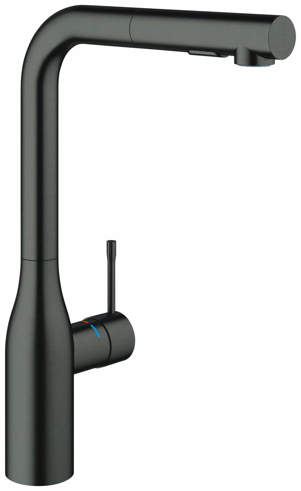 GROHE Essence Mitigeur monocommandé pour évier, saillie 204mm, bec haut, extractible, douchette Dual, orientable, 30504AL0, 30504AL0