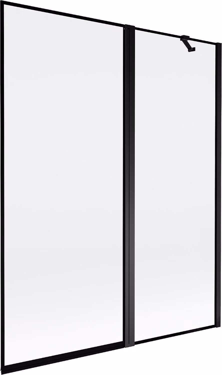 Mexen Mist paravento doccia a 2 ante destro 140 x 150 cm, cornice nera, nero - 8A9-140-011-70-70-P