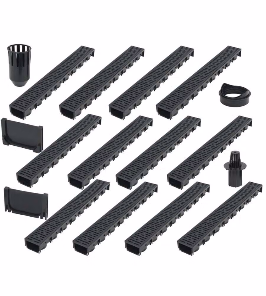 Canalette di Drenaggio 12 pz Plastica 12 m