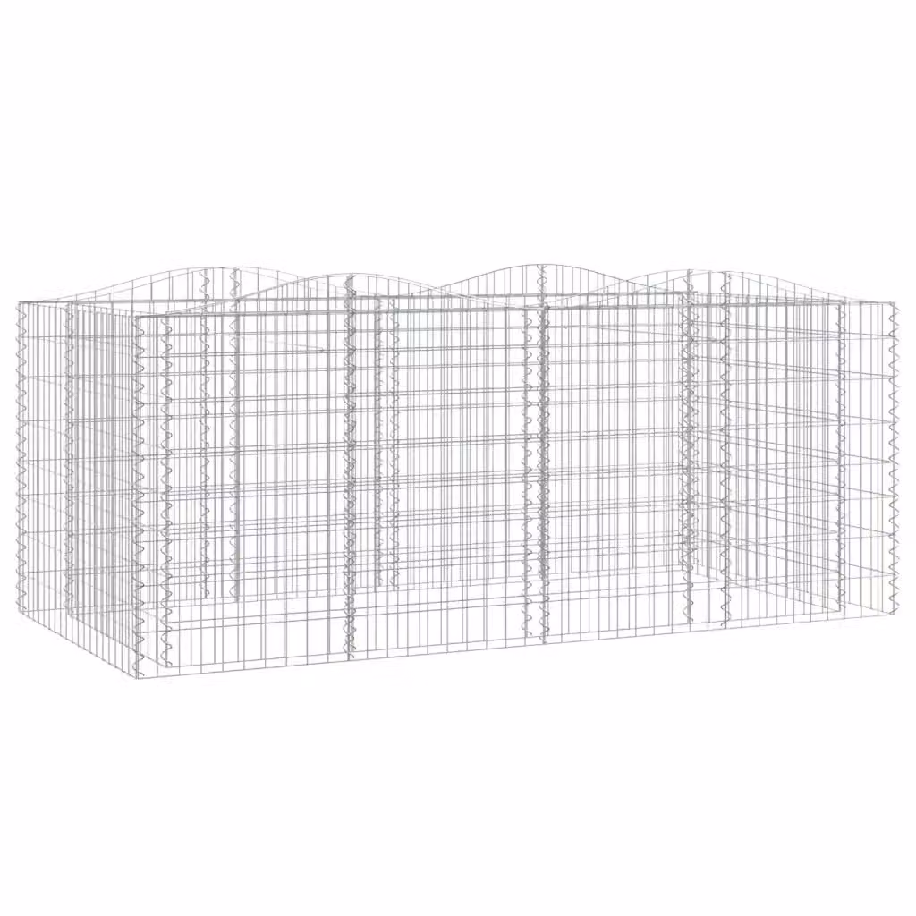 Gabbione ad Arco con Letto Rialzato vidaXL in Acciaio Zincato Grigio L/P/H: 200 x 100 x 100 cm – 2