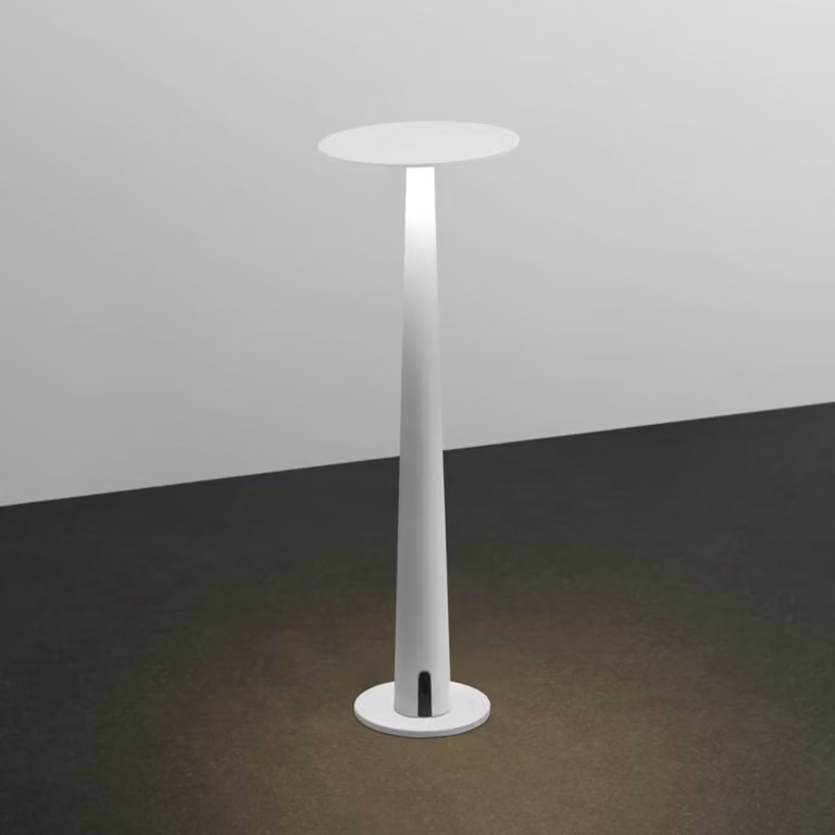 Nemo Lampada da tavolo a LED Portofino, dimmerabile, Bianco / Opale, Soggiorno / Sala da pranzo, Alluminio, Moderno, Lampada da tavolo LED