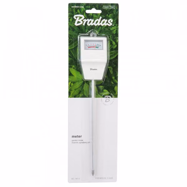 BRADAS Misuratore di pH del terreno da giardino LINEA BIANCA BR-WL-M13