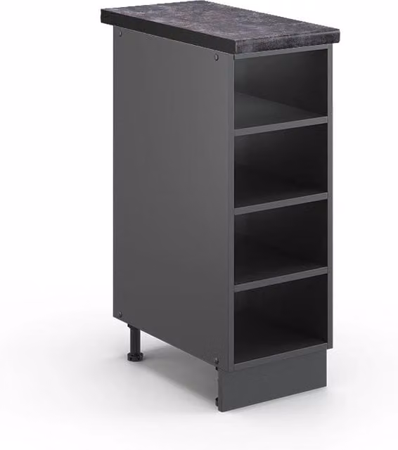 Scaffale da cucina Fame-Line Vicco Antracite L: 30 cm, H: 82 cm, P: 60 cm
