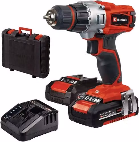 Trapano avvitatore Einhell TE-CD 18/2 Li Kit con 2 batterie da 1,5 Ah e valigetta inclusa – 1