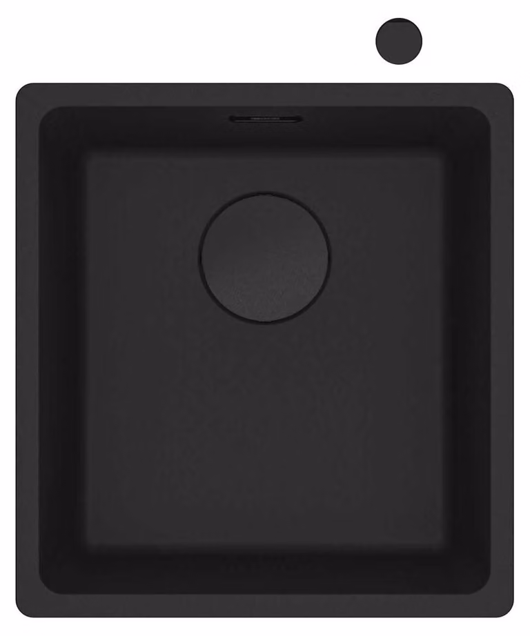 Lavello da incasso Franke Maris MRG 210-37 Fragranit da incasso, Nero Opaco - Black Collection, valvola a manopola rotante