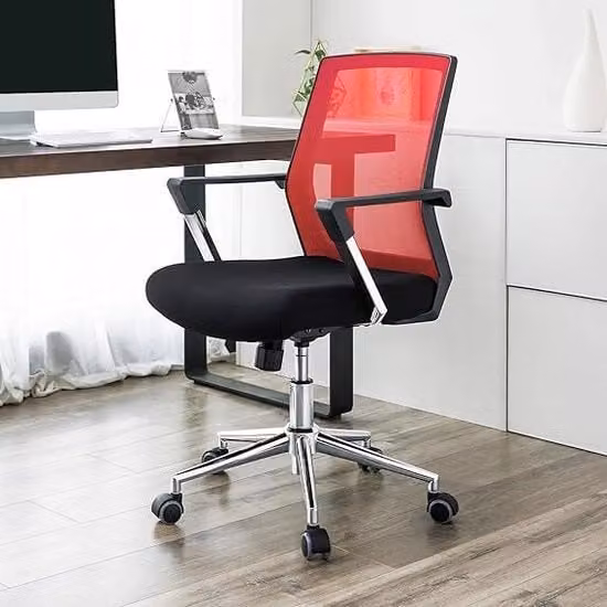 Sedia ergonomico per ufficio - sedia per ufficio con alta schiena, sostegno lombare regolabile, 30,5D x 56,5L x 58H centimetri