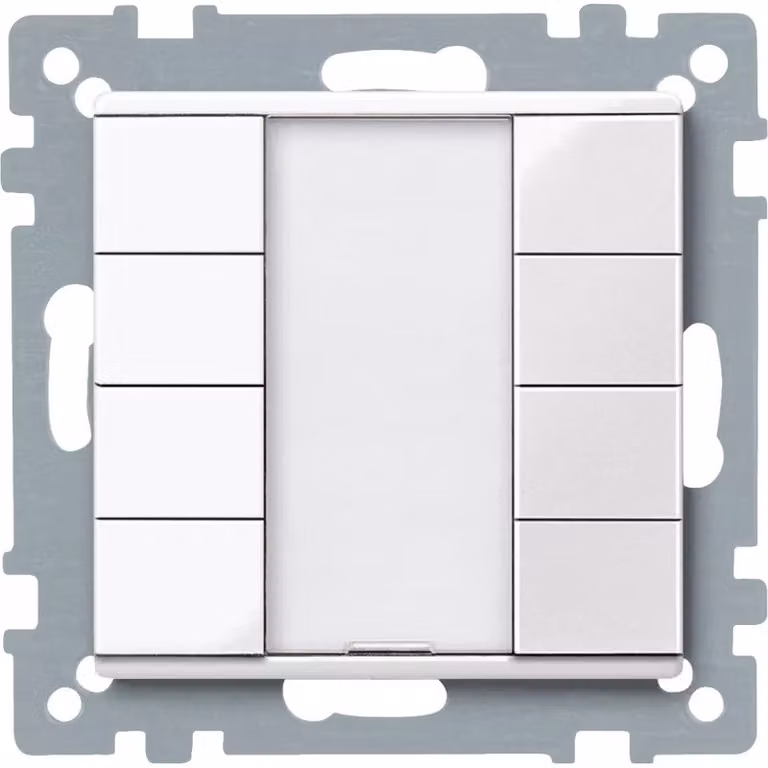 Schneider Electric Pulsante quadruplo Plus, bianco polare lucido, sistema M MTN617419