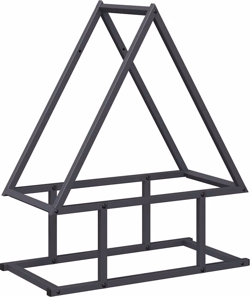 Rastrelliera per Legna da Ardere Antracite 50x25x60 cm