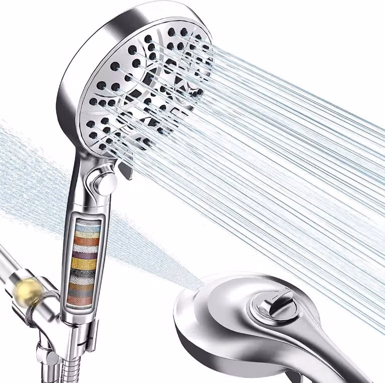 Soffione ad alta pressione - Doccia a mano con tubo flessibile - Nebulizzatore regolabile