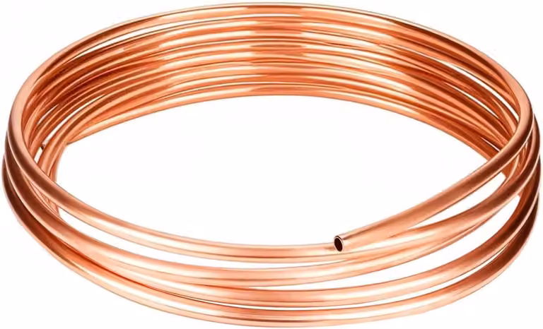 Tubo di rame, morbido, con diametro esterno di 4 mm, diametro interno di 3 mm e lunghezza di 2 metri, per applicazioni tecniche