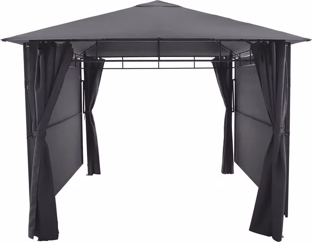 Tenda per gazebo da giardino Hesperide Omelya grigio, resistente ai raggi UV, L/P/H: 300 x 300 x 300 cm