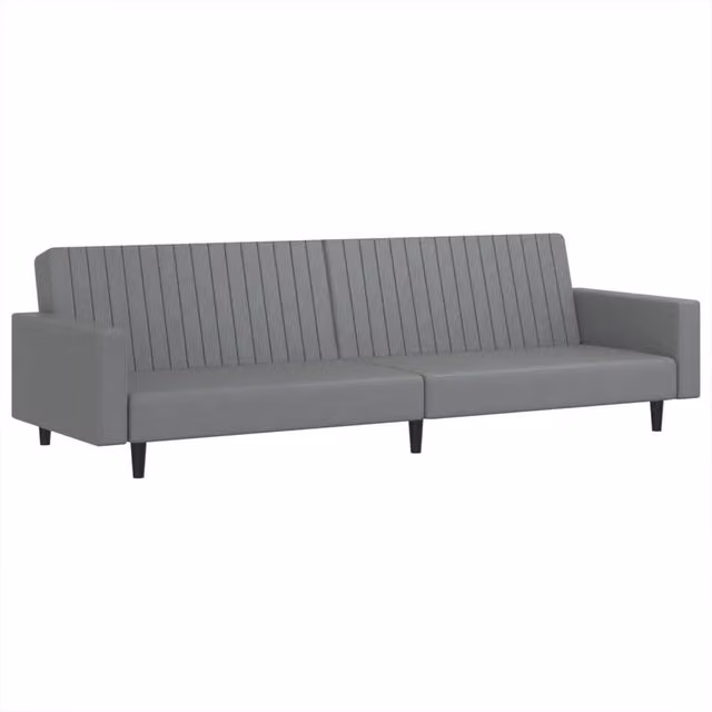 Divano letto | Sof¨¤ letto | Letto singolo a 2 Posti Grigio in Similpelle