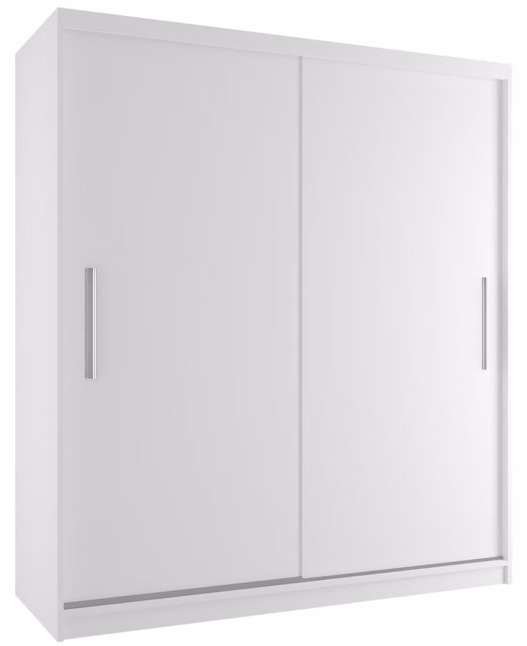 Grande armadio TIMPAS da 158 cm con ante scorrevoli BIANCO