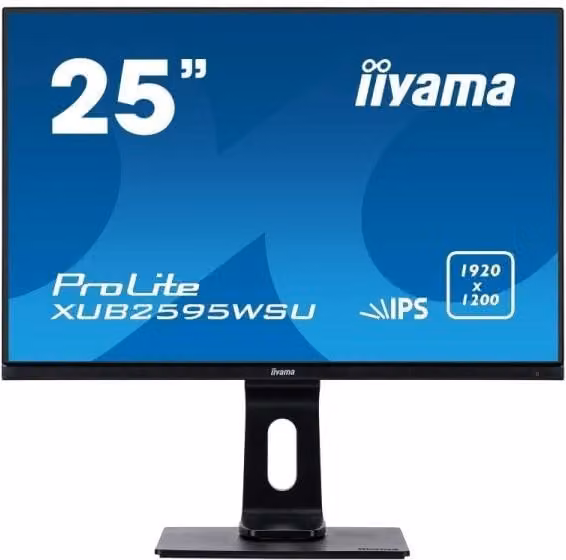Monitor PC Iiyama Prolite XUB2595WSU-B5 da 25 pollici, Pannello IPS WUXGA 1920 x 1200 pixel, Nero