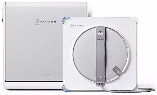 Lavavetri Ecovacs Winbot W2S Omni Bianco con Stazione di Ricarica e Pulizia dei Bordi