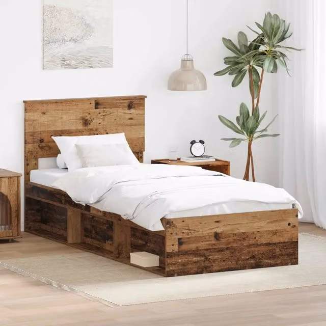 Struttura del letto Legno vecchio 90 x 200 cm Pino massello 3410652