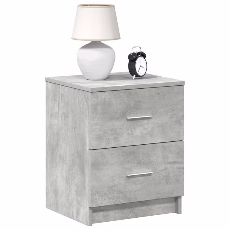 Set di 2 comodini sospesi vidaXL con 2 cassetti, colore grigio e marrone, L 40 cm x P 36 cm x H 50 cm