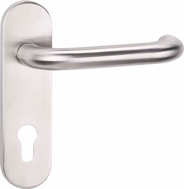 Set di rosette corte NW-411-1 Acciaio inox opaco Set di rosette per WC