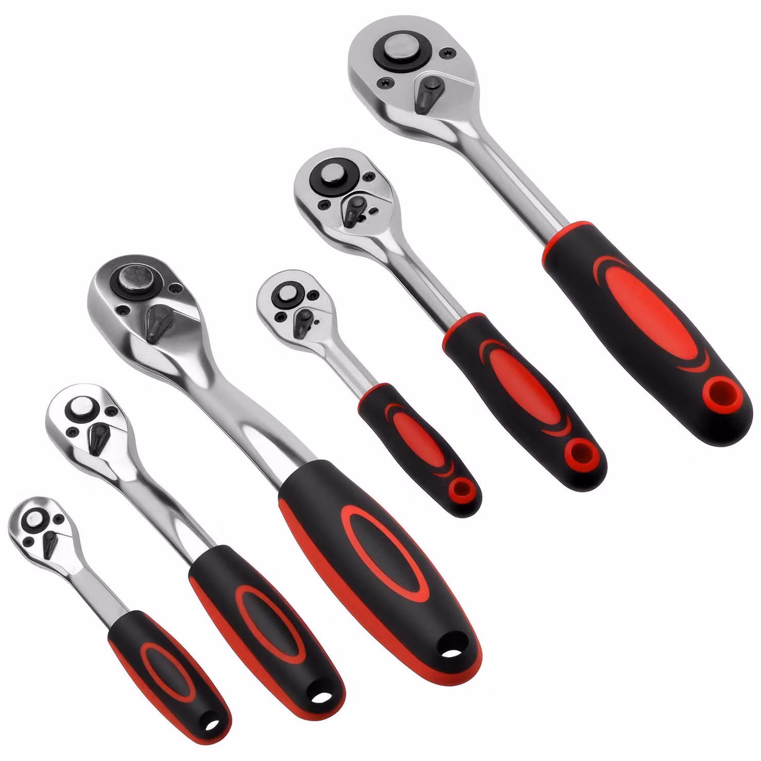 Set di chiavi a cricchetto da 6 pezzi, ideale per spazi ristretti
