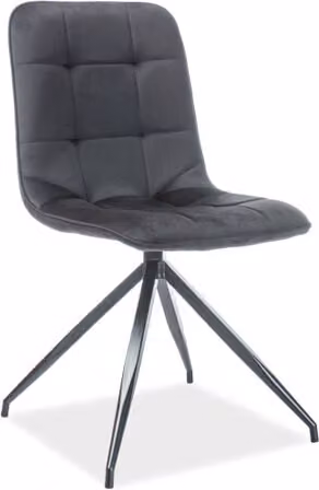 Set di sedie da pranzo per cucina Texo nero, set di 4 sedie