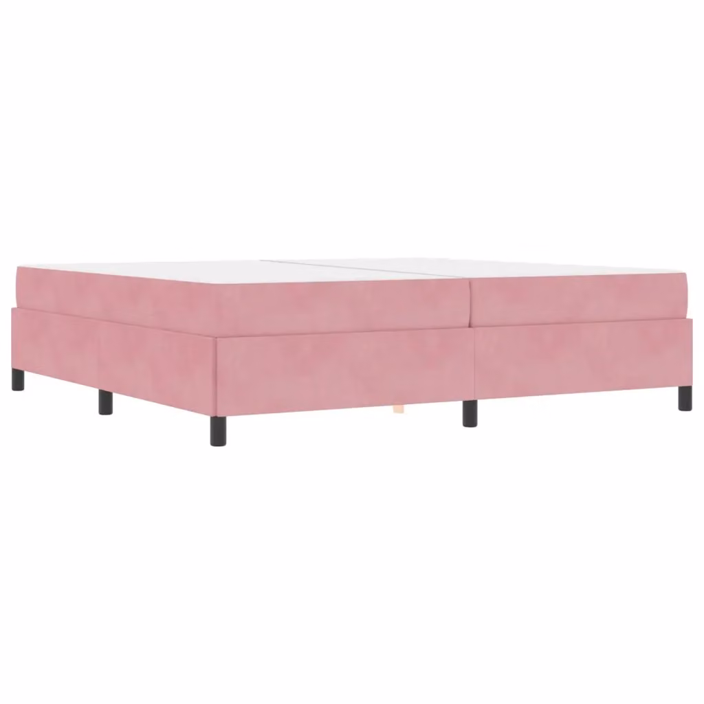 Struttura letto imbottita vidaXL in tessuto rosa con materasso L 200 x P 200 x H 203 cm – 2