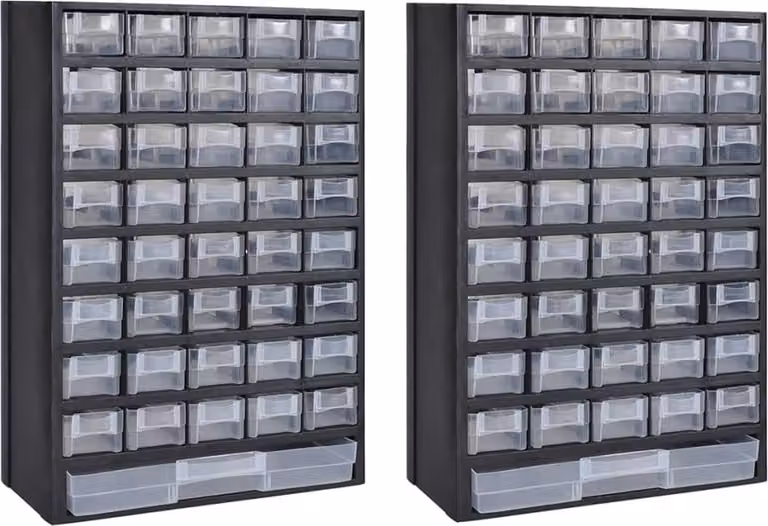 The Living Store Scatola di assortimento con 41 scomparti 2 pz. Plastica