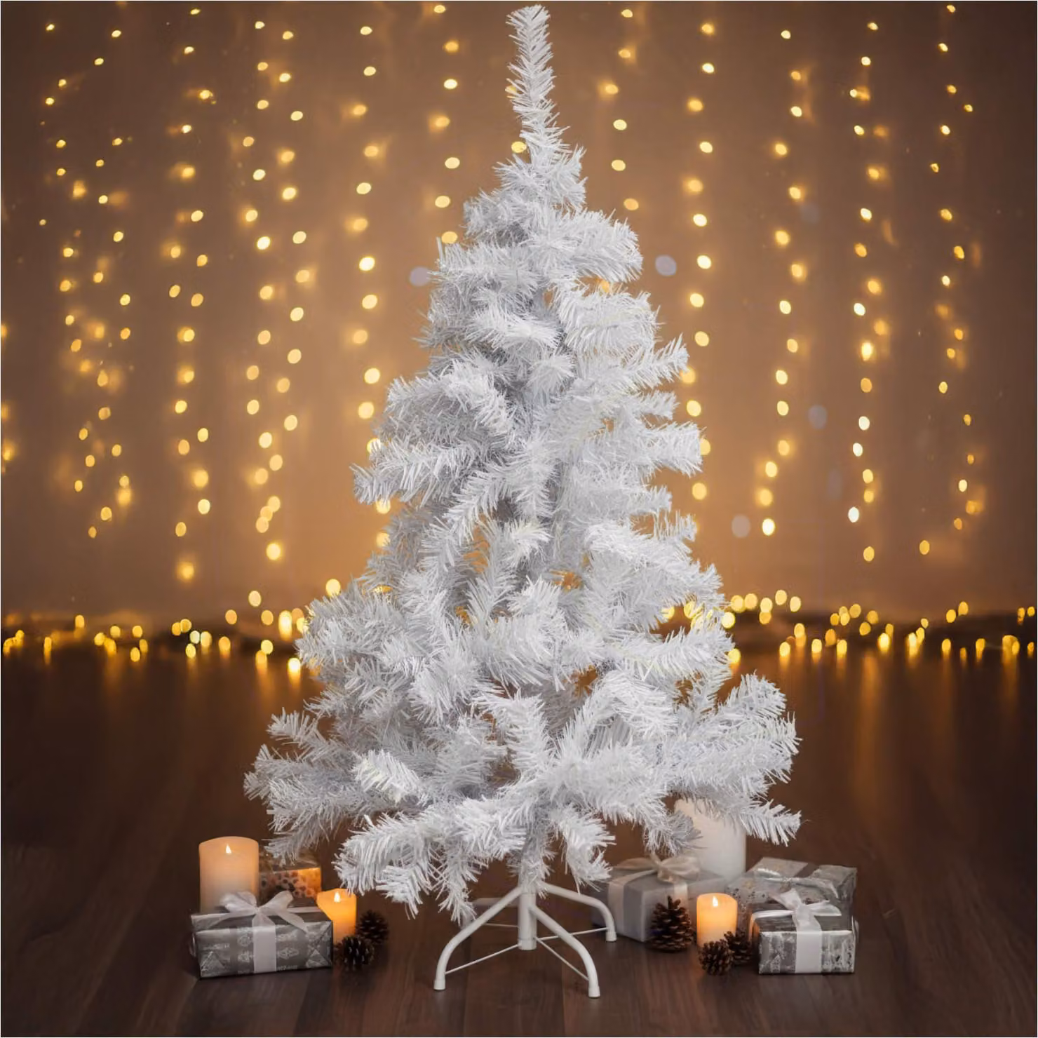 Albero di Natale artificiale Albero di Natale 120cm bianco
