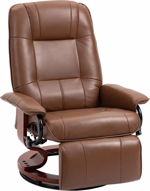 Poltrona Relax Reclinabile 360¡ã Girevole ¨C Minimal ¨C Marrone Similpelle