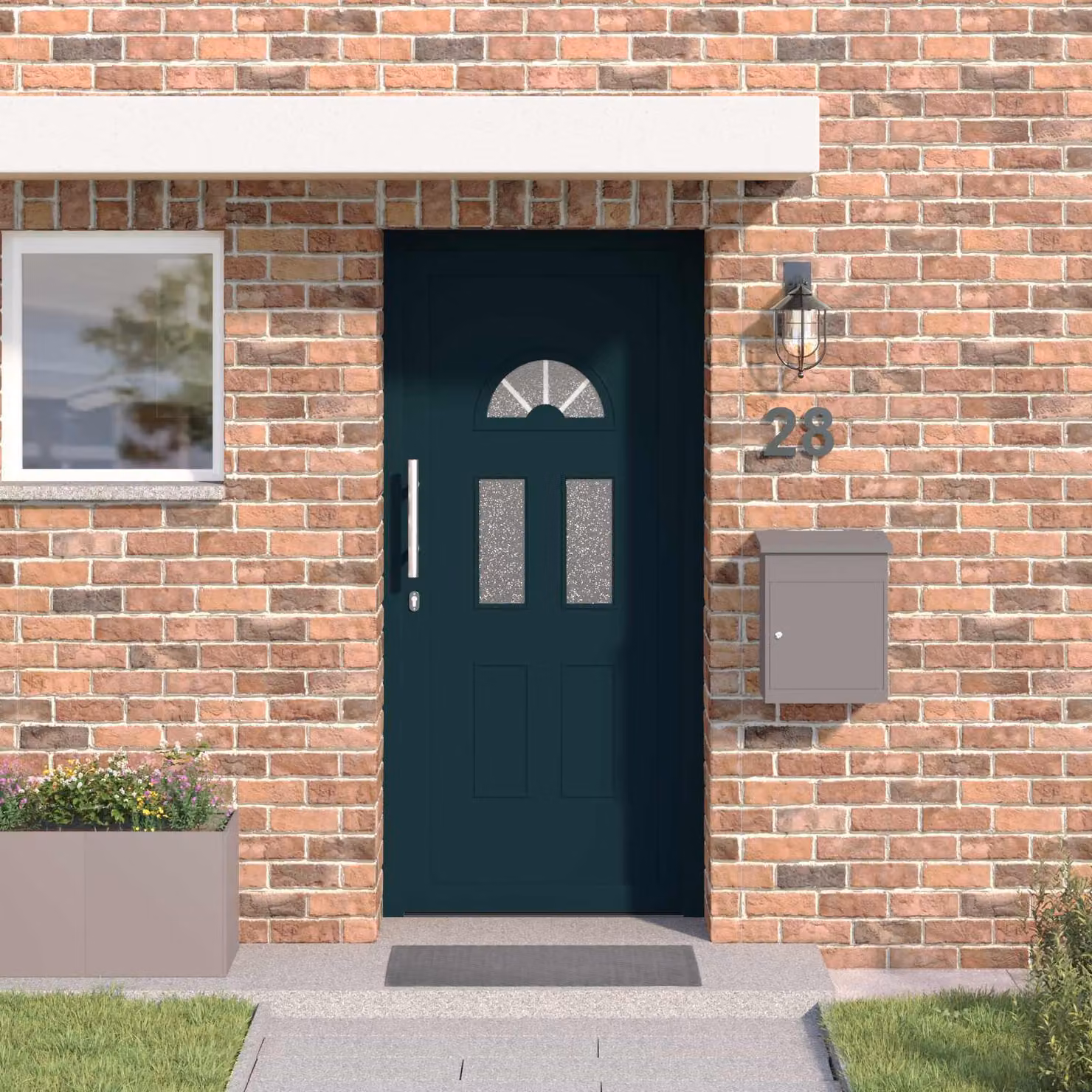 Porta Frontale Antracite 98 x 198 cm PVC