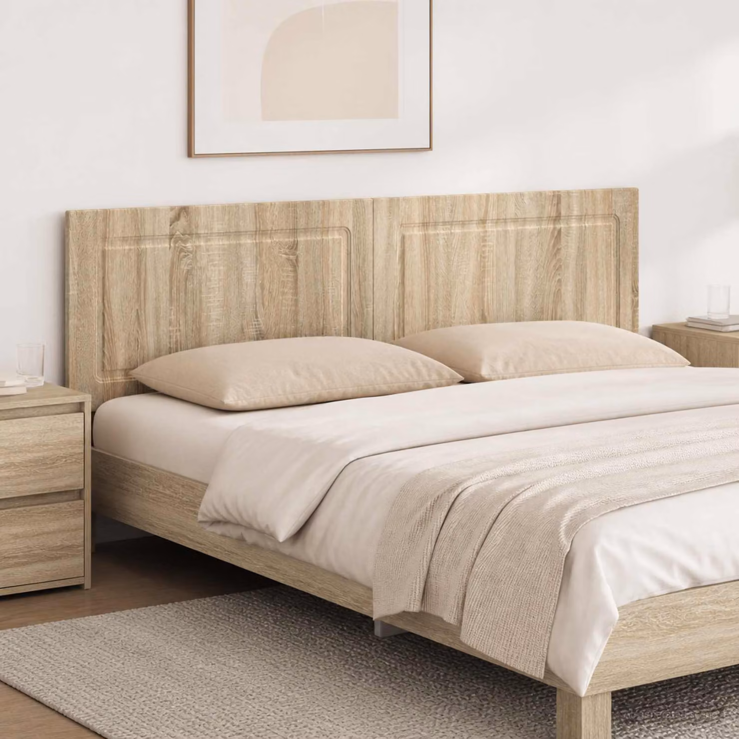 Testiera da muro vidaXL UTRECHT in legno ingegnerizzato marrone L: 180,5 cm, H: 50 cm, P: 3 cm