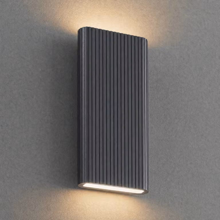 Applique da esterni Raija Lucande, Alluminio / Grigio / Zincato, Alluminio, Moderno, Applique da esterni