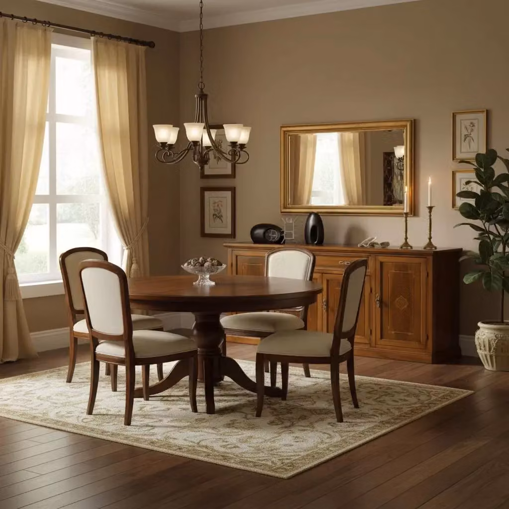 Credenza in legno con 4 porte e 1 cassetto intarsiata Mobili 2G colore noce L: 211 cm, P: 49 cm, H: 90 cm – 3